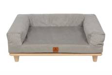 Animood Canapé-lit pour chien Sonya Taille : universelle, couleur : gris, matériau : welur/sztruks