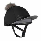 Housse pour casque d'équitation modèle Hat Silk noir - Lemieux