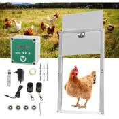 Porte de poulet Porte de poulet automatique 2en1 portes pour animaux de compagnie porte de volaille 30x30cm - Tolletour
