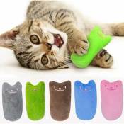 Ahlsen - Jouets d'herbe à chat, lot de 5 jouets d'herbe à chat en forme de pouce en peluche mignons pour chats, jouets d'activité pour chat, jouets à
