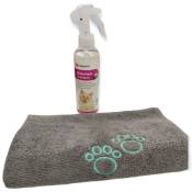 Shampoing sec, spray, 200 ml pour chat et serviette
