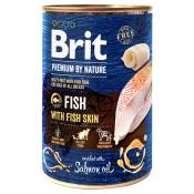 Brit Premium by Nature 6 x 400 g - poisson, peau de poisson