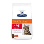 Croquettes hill's prescription diet feline c/d urinary stress poulet sac 8 kg