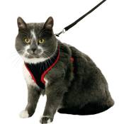Animallparadise - Harnais pour chatons, couleur noir et rouge, taille s, réglable Rouge