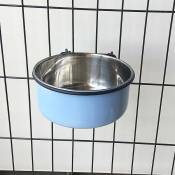 Cage de bol d'eau pour chien, bol d'eau de type caisse, bol suspendu pour animal de compagnie en acier inoxydable, distributeur d'eau de bol d'eau de