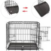 Cage pour chien BILING 91 x 58 x 64 cm en métal noir