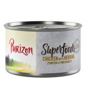 Purizon Superfoods 6 x 140 g pour chien - poulet, hareng, potiron, grenade