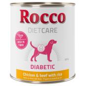 Rocco Diet Care Diabetic poulet, bœuf, riz 800 g pour chien 6 x 800 g
