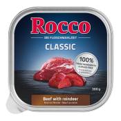 9x300g Rocco Classic en barquettes bœuf, renne - Pâtée pour chien