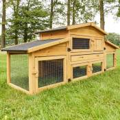 Bb-loisir - Cage Clapier Enclos lapin Extérieur en bois Haute Qualité pour lapins petits animaux- Modèle : 087 Alpine 180x62x72cm