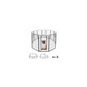 Maxxpet - Puppy Run - Banc pour chien - Parc pour chien - Parc pour chiot avec 12 panneaux de chenil - Acier -100 x 60 cm