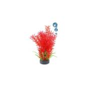 Plante plastique rouge avec bulleur pour aquarium :