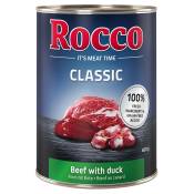 6x400g Rocco Classic boeuf, canard - Pâtée pour chien