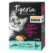 6x50g Tigeria Smoothie thon, poulet, carotte - Friandises pour chat