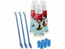 SweetyPet : 3 kits d'hygiène dentaire canine : brosses et dentifrice