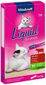 Vitakraft Liquid snack avec boeuf + herbe à chat,