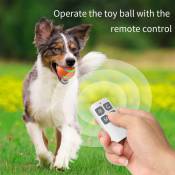 ZVD - Balle jouet interactive pour animaux Balle jouet pour chien Balle jouet pour chat auto-roulante avec lumière led usb rechargeable Orange