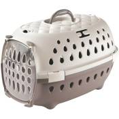 Cage de transport Smart chic Taupe max 6 kg pour petit chien et chat Stefanplast Beige