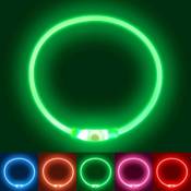 Collier Lumineux Chien Rechargeable(Green),Collier