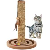 Relaxdays - Griffoir pour chats, HxD : 45x30 cm, tronc