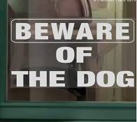 1 x pour chien Beware of the fenêtre sticker-adhesive