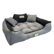 Grand lit pour chien et chat AIO Kingdog 100 x 75 gris