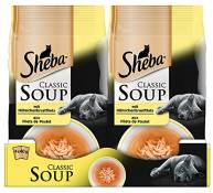 Sheba Chat Doublure Classic Soups Lot de 12 (12 x 4