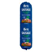 12x 800g Sausage dinde & pois Brit nourriture humide pour chiens