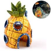 Bob l'éponge Aquarium balançoires accessoires d'aquarium modèle balançoire fentes décoration ananas maison 1 pièce - Crea