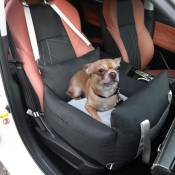 Siège d'auto pour petit chien, siège d'appoint pour chien, harnais pour chien avec sac de rangement, laisse à clip réglable, siège d'auto pour chiot,