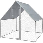 Cage extérieure pour poulets Acier galvanisé 2 x