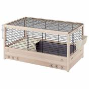 Ferplast Cage en bois FSC pour lapins ARENA 100, pour