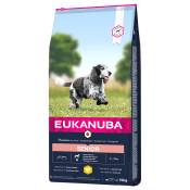 15kg Caring Senior Medium Breed poulet Eukanuba - Croquettes pour chien : -10 % !