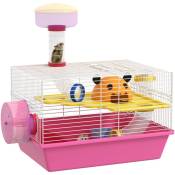 Cage à hamster rat rongeur - plateforme, biberon eau,