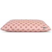 Record - 70x50x9 cm: Coussin de canapé rose avec tissu