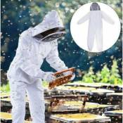 Combinaison d'abeille respirante une pièce, combinaison anti-pique pour attraper les abeilles et le miel, vêtements d'apiculteur amovibles, xxl, fin