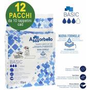 Ferribiella - 1 pu x 10 tapis 60x60: 10 tapis hygiéniques pour chien Basic 60x60cm absorbants, étanches et inodores avec bandes adhésives