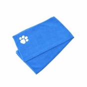 Serviette de Bain pour Chien Doggy 90cm Bleu