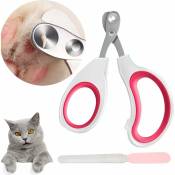 Aougo - Ciseaux à pattes de chat, coupe-ongles pour chat à trou conique de 2 mm, coupe-ongles pour pattes de chat, accessoires pour chiots et petits