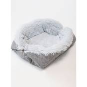 Gris)Tapis en peluche auto-chauffant pour chats et petits chiens, fonction 2 en 1, couverture en peluche douce pour l'intérieur et l'extérieur