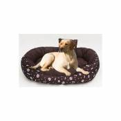 Lit pour chien xxl en cuir artificiel - coussin pour chien canapé pour chien lit pour chat panier pour chien - étanche 110 x 80 cm - Marron