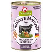6x400g Granatapet Liebling's Mahlzeit Angus bœuf & citrouille nourriture pour chien humide