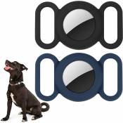 Groofoo - Airtag Collier de chien en silicone pour localisation gps, housse de protection compatible avec Apple Airtag Sécurité et anti-perte,