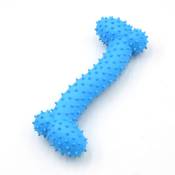 2 pièces en forme d'os chien jouets à mâcher Pet Anti-morsure molaire bâton dents nettoyage gomme(bleu)