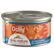 24x85g lot mixte de mousses au poisson (2 variétés) Almo Nature Daily Menu - Sachet pour chat