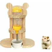 Distributeur d'eau Bouteille, 80ml Biberon Rongeur Sur Pied Distributeur d'eau pour Petits Animaux Hamster Cochon d'Inde Lapin Rat Furet Gerbille