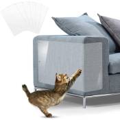 Qiyao - Lot de 6 protections auto-adhésives avec épingles pour meubles contre les griffades de chat 40 x 30 cm