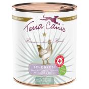 6x800g Terra Canis First Aid nourriture pour chien humide au poulet avec carotte
