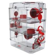 Cage pour petits rongeurs Rody 3 trio - Rouge grenadine