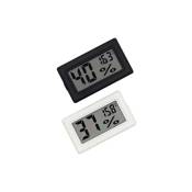 Hygromètre thermomètre à tuner numérique intégré à écran lcd 2 pièces, noir, blanc - white